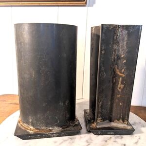 Pair of Vintage Tin Candle Molds